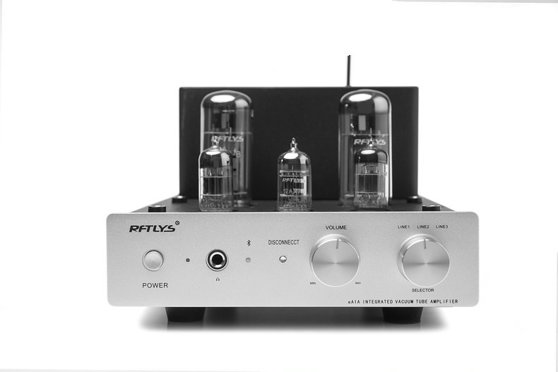 RFTLYS EA1A EL34 튜브 헤드폰 앰프 및 무선 Bluetooth 수신기가있는 Hifi 통합 앰프 6N1 Audiophile