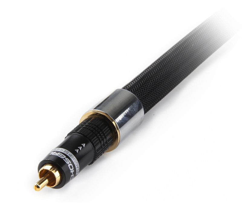Choseal TB-5208 Digital Coaxial Cable 6N OCC 75ohm 1.5M 24K gold-plated plug cable