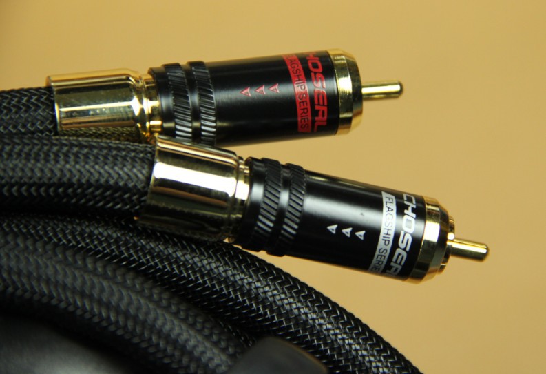 Choseal AB-5408 6N OCC 24K Gold-Plated Digital Coaxial Cable with Gold Plated RCA Plug 1.5m Pair