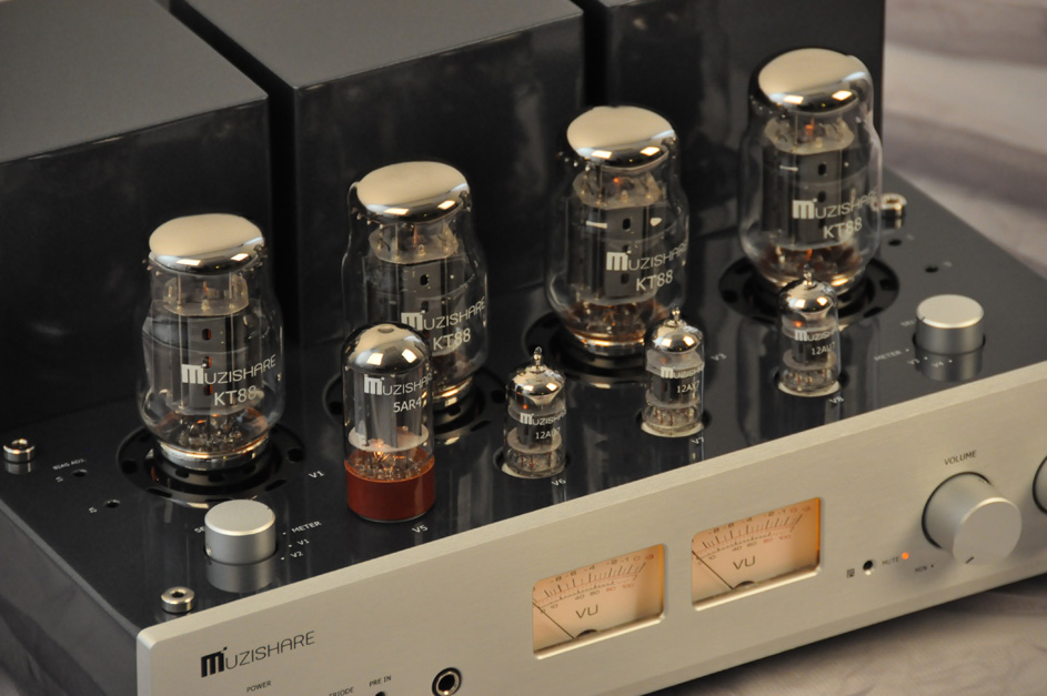 Muzishare X7 KT88 x4 amplificador de tubo integrado amplificador de potencia MM auriculares Phono