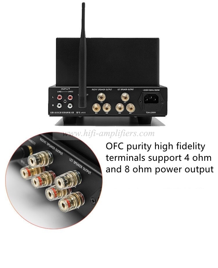 Amplificador de auriculares de tubo RFTLYS EA1A EL34 y amplificador integrado de alta fidelidad con receptor Bluetooth inalámbrico 6N1 Audiophile