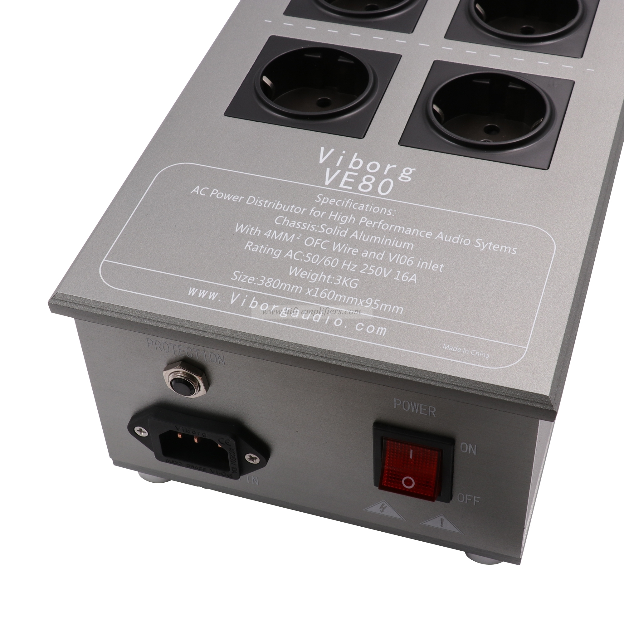 Viborg VE80 Hifi Audio EU Prese Schuko Filtro antirumore Condizionatore di alimentazione CA Filtro di alimentazione per audiofili Purificatore di potenza