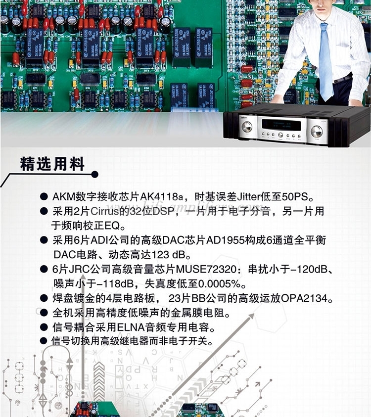 ToneWinner AD-8PRE 디코더 HIFI 전자 크로스오버 3방향 6채널 DAC 디코딩 프리 앰프