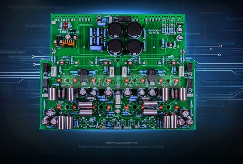 YAQIN MS-90B KT88-EHx4 HIFI аудиофильский интегрированный усилитель и ламповый усилитель мощности