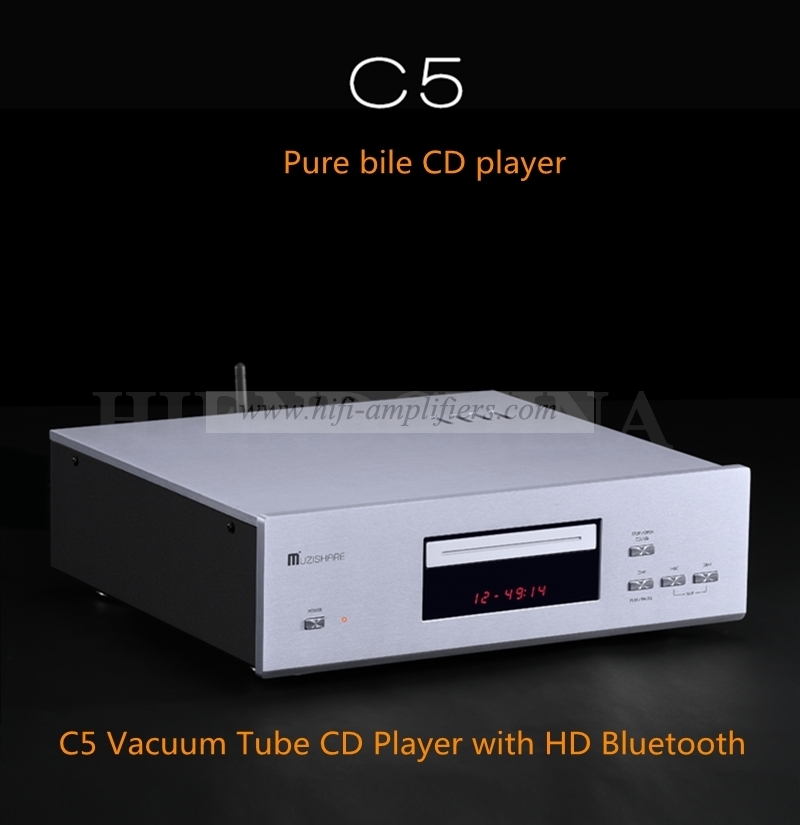 MUZISHARE C5 진공관 CD 플레이어 HIFI 디코더 튜브 CD 플레이어(블루투스 포함)