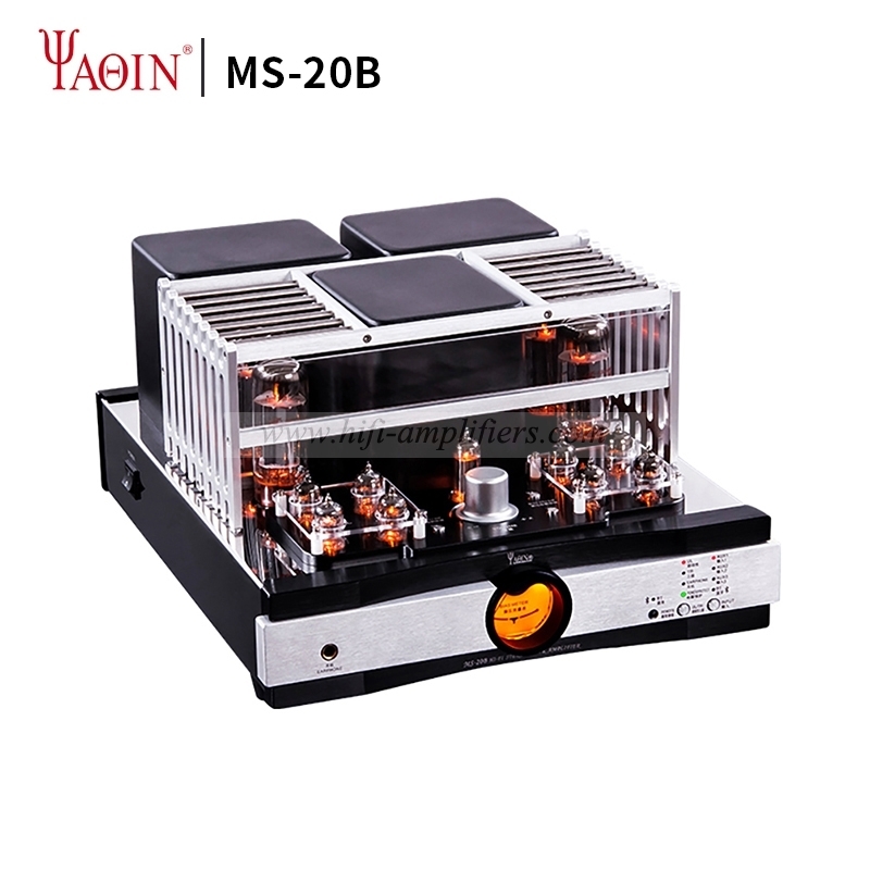 YAQIN MS-20B 블루투스 튜브 앰프 HD apt-x CSR8675 HiFi 진공관 결합 푸시-풀 홈 오디오 앰프 EL34 X4 튜브 앰프