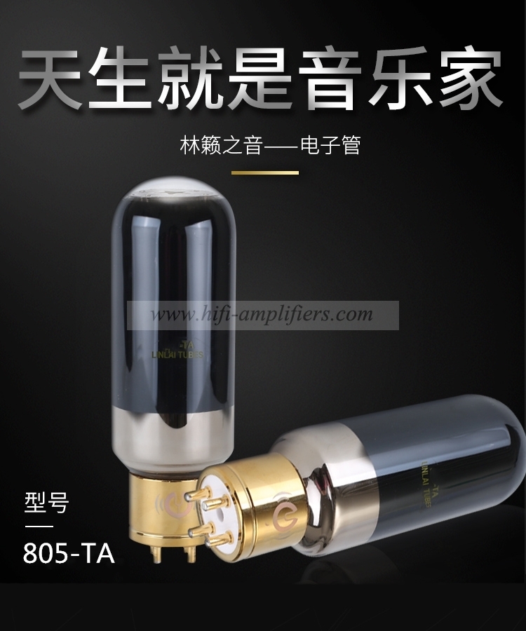 El tubo de vacío LINLAI 805-TA reemplaza el tubo electrónico de válvula de Audio HIFI 805 805A-T/805M/E805A, par combinado