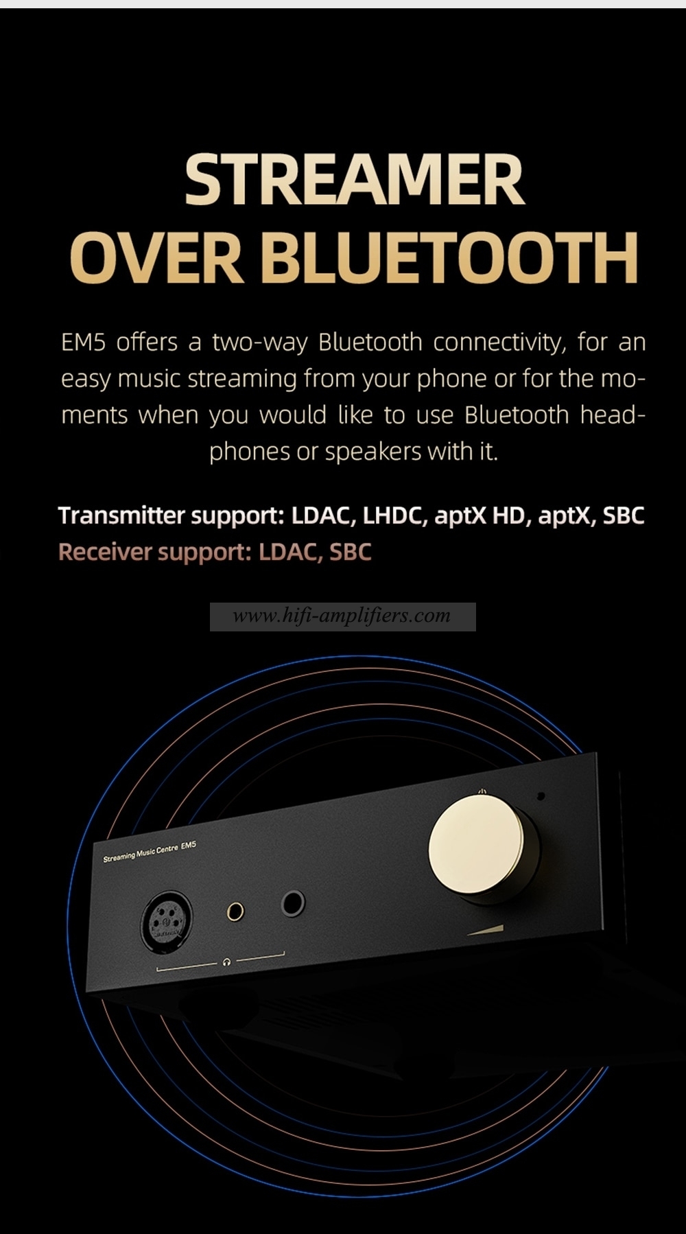 Shanling EM5 AK4493EQ chip Bluetooth Desktop Lettore Android Streaming DAC/AMP Decodificatore audio Amplificatore per cuffie MQA PCM