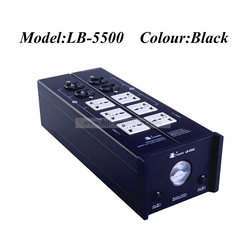 Bada LB-5500 Hi-Fi сетевой фильтр с розеткой Schuko, 8-контактный кондиционер переменного тока, очиститель питания для аудиофилов с розетками в США