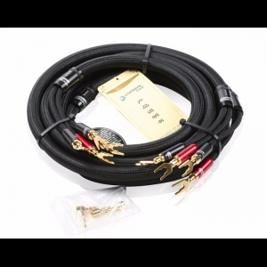 Choseal LB-5108 6N OCC câble haut-parleur HIFI audiophile plaqué or 24K banane + prise U 2.5m pas bricolage (la paire)